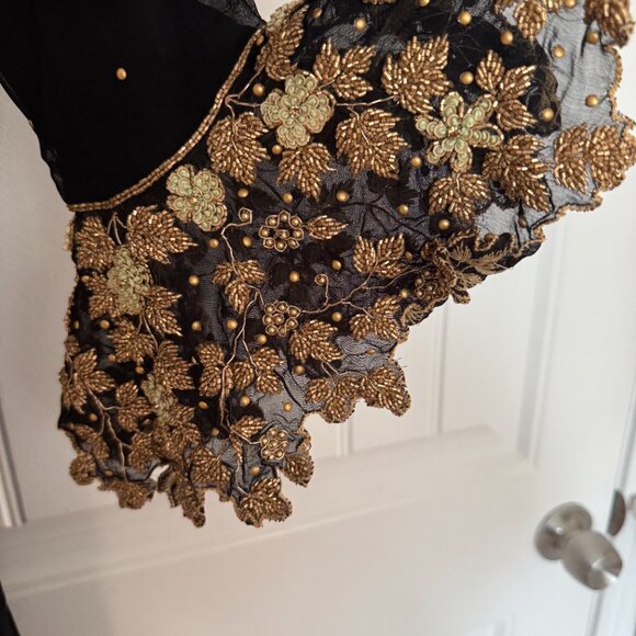 Indian Black Bell Sleeves Boutique Suit | Traditional | Heavy work - Picture 8 of 9